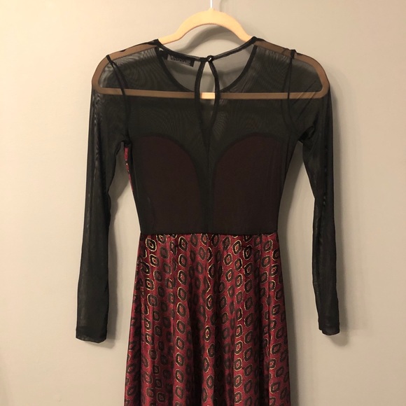 Sheer Long Sleeve Dress - Picture 2 of 2